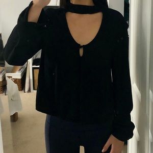 Kendall X Kylie Black Choker Blouse